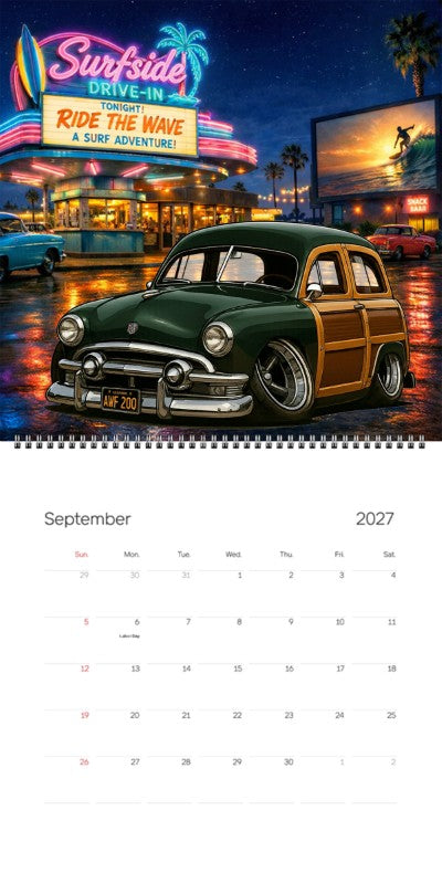 2027 Woodie Neon Calendar AWF200-CA