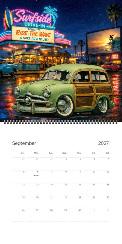 2027 Woodie Neon Calendar BEFORE-CA