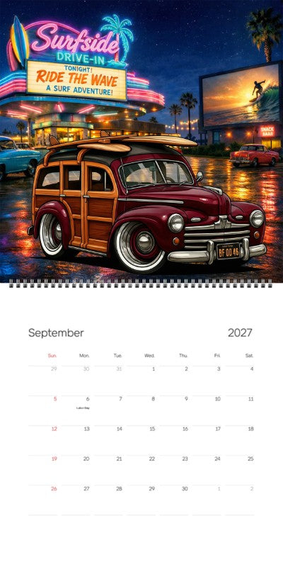 2027 Woodie Neon Calendar BF0046-CA