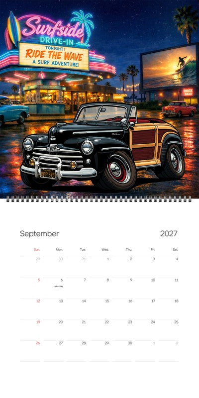 2027 Woodie Neon Calendar BPP575-CA