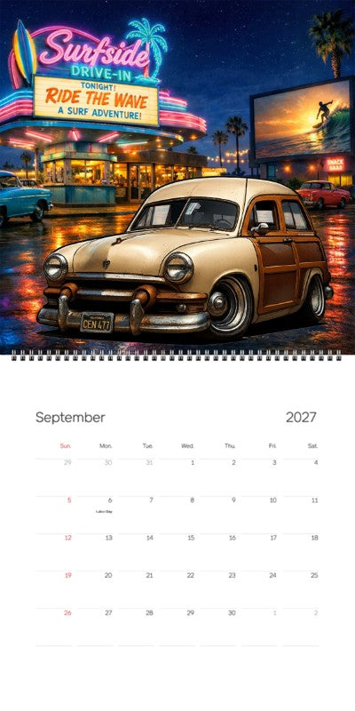 2027 Woodie Neon Calendar CEN477-CA