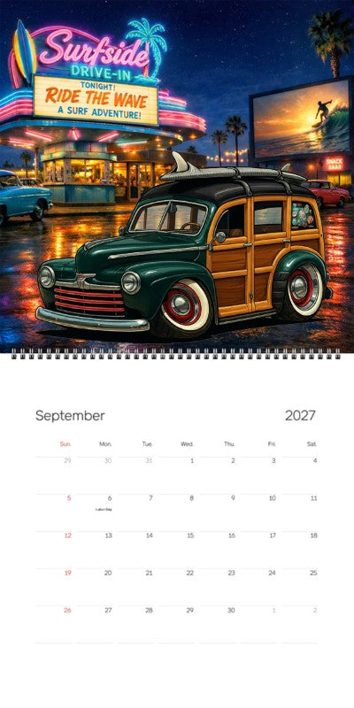2027 Woodie Neon Calendar DCFD46-CA
