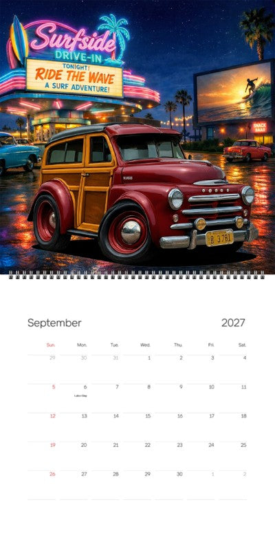 2027 Woodie Neon Calendar DG3781-CA