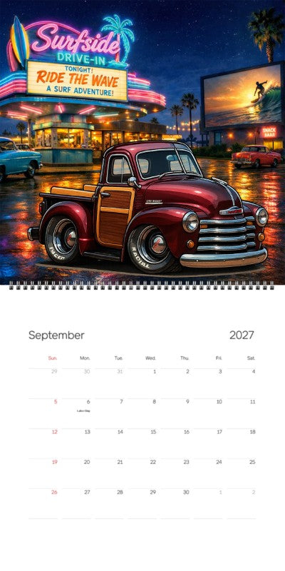 2027 Woodie Neon Calendar F21198-CA