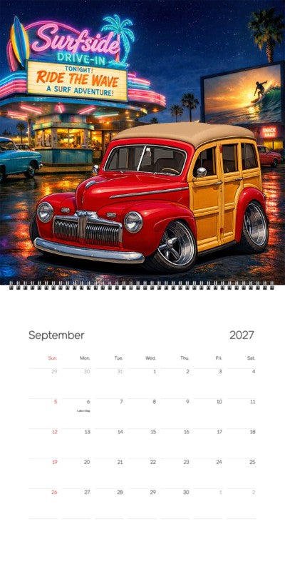 2027 Woodie Neon Calendar GOTWUD-CA
