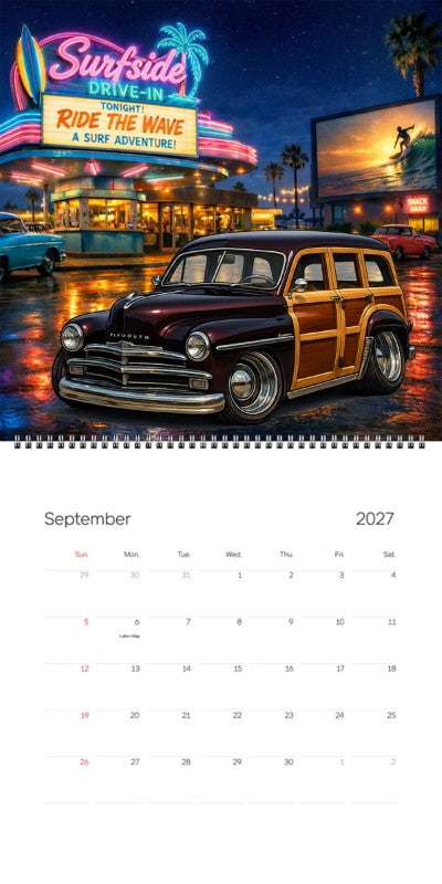 2027 Woodie Neon Calendar GRMPSUV-CA