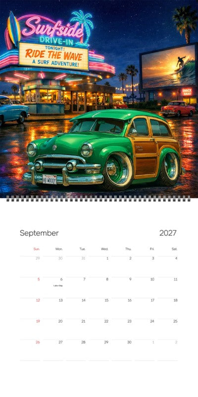 2027 Woodie Neon Calendar HBWOODY-CA