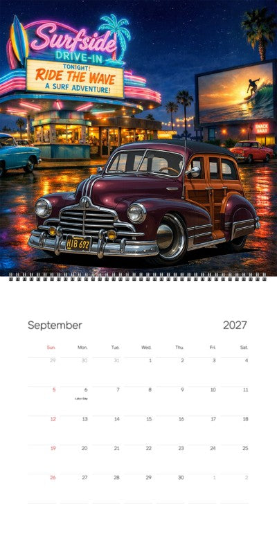 2027 Woodie Neon Calendar HIB692-CA