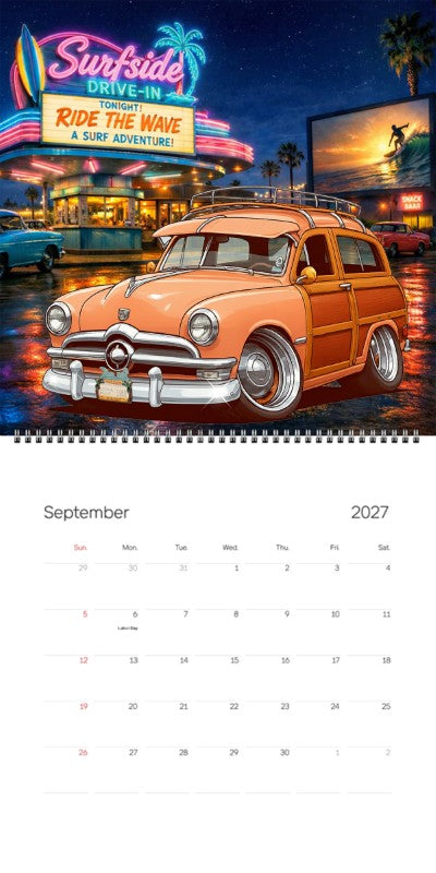 2027 Woodie Neon Calendar HV1950-CA