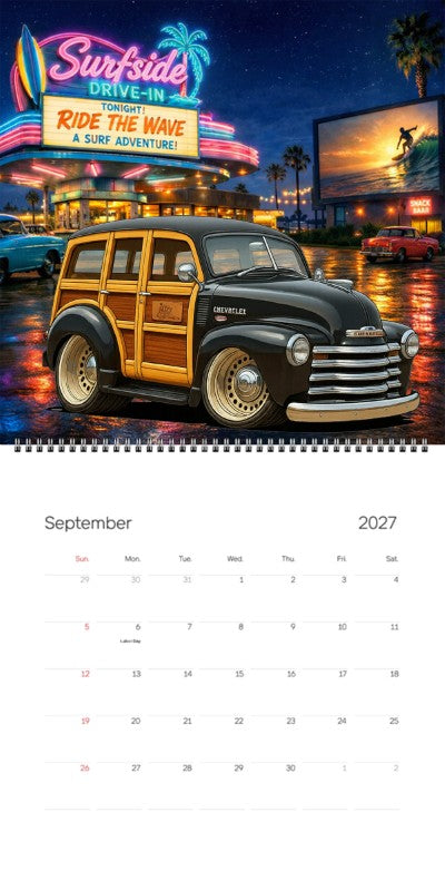 2027 Woodie Neon Calendar HV297T-CA