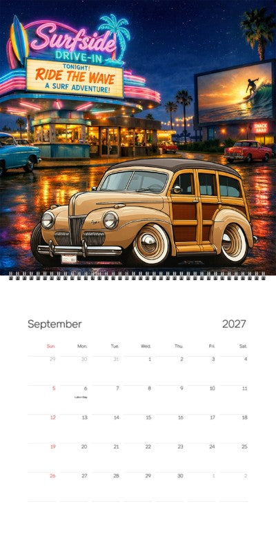 2027 Woodie Neon Calendar HV3062-CA