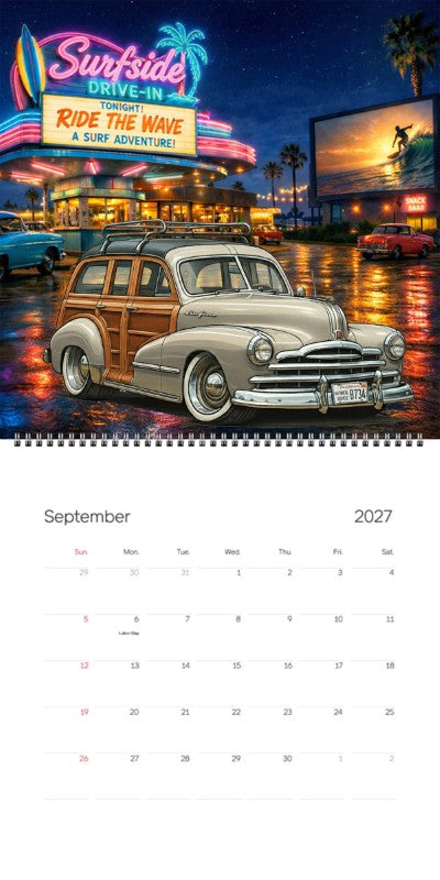 2027 Woodie Neon Calendar HVB734-CA