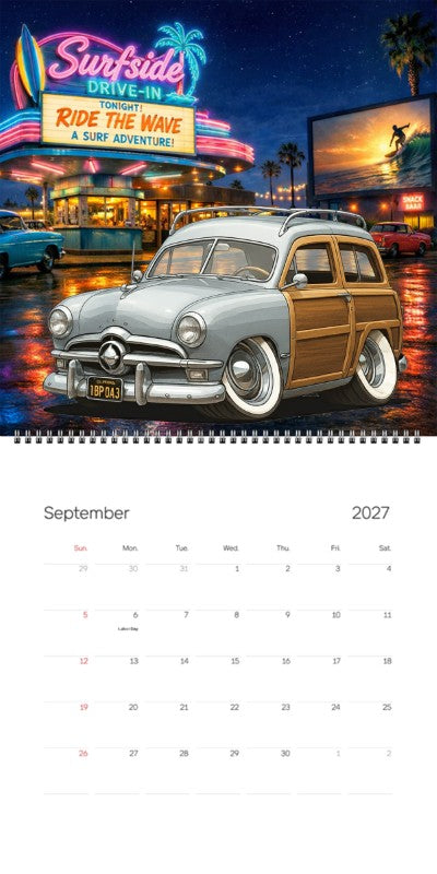 2027 Woodie Neon Calendar IBP043-CA
