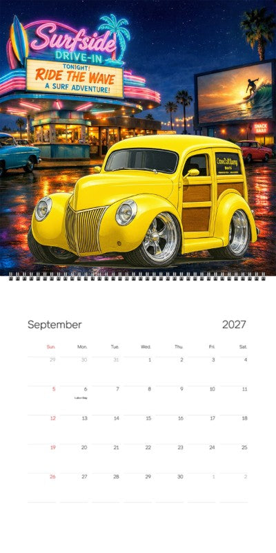 2027 Woodie Neon Calendar IRONWD-CA
