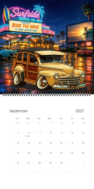2027 Woodie Neon Calendar JNM48-CA