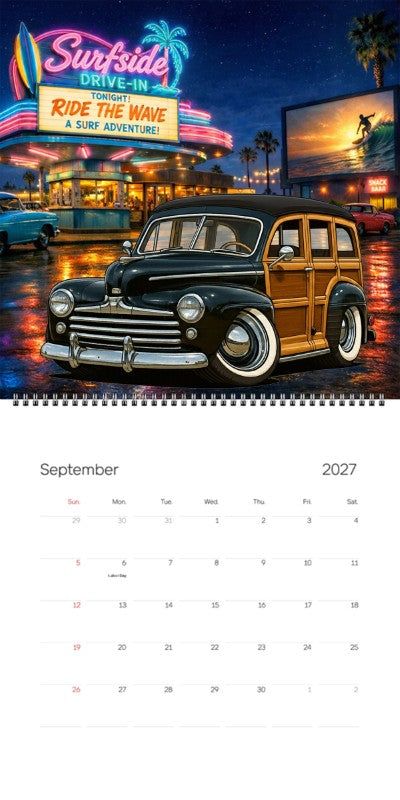 2027 Woodie Neon Calendar KNOTY47-CA