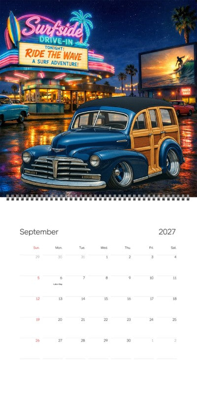 2027 Woodie Neon Calendar LOZ779-CA