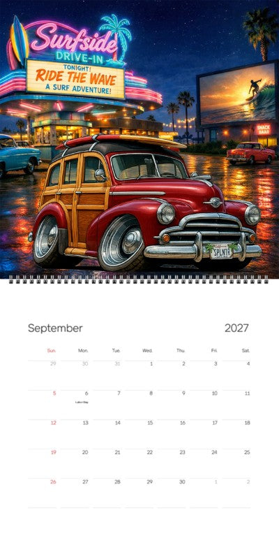 2027 Woodie Neon Calendar SPLNTR-CA