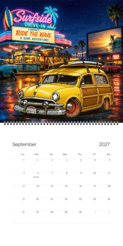 2027 Woodie Neon Calendar WOODY51-CA