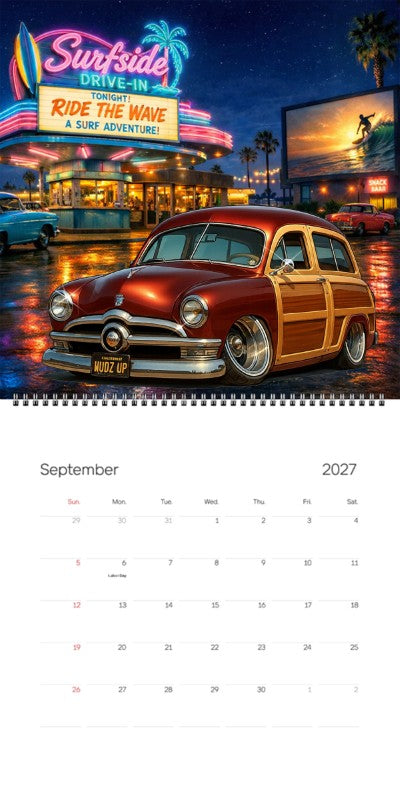 2027 Woodie Neon Calendar WUDZUP-CA