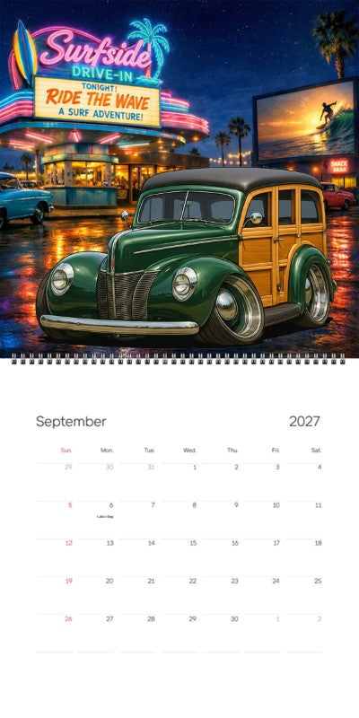 2027 Woodie Neon Calendar WYWOODY-CA
