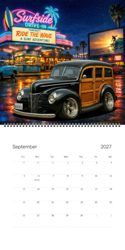 2027 Woodie Neon Calendar WZATREE-CA