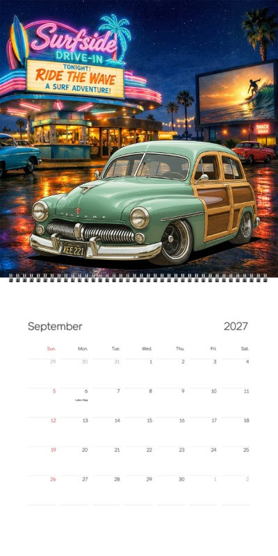 2027 Woodie Neon Calendar XEE221-CA