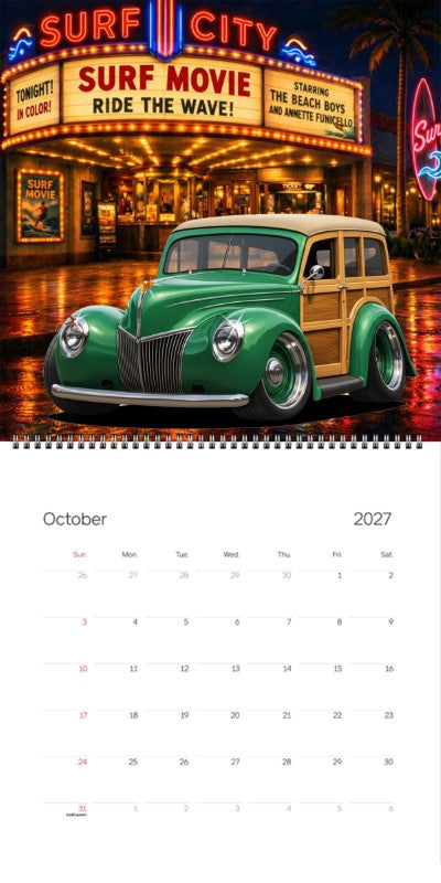 2027 Woodie Neon Calendar 100001-XX