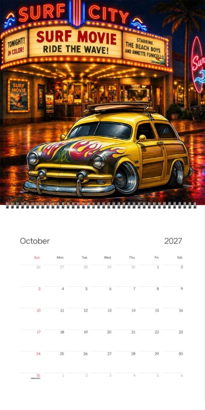 2027 Woodie Neon Calendar 100007-XX