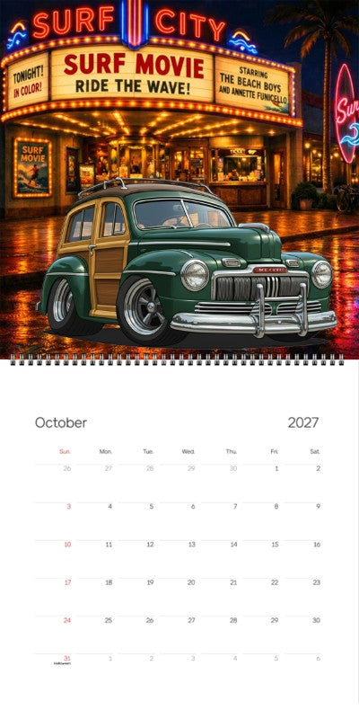 2027 Woodie Neon Calendar 100009-XX
