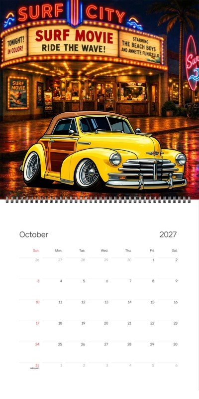 2027 Woodie Neon Calendar 100013-XX