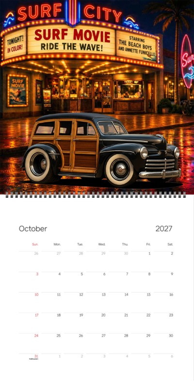 2027 Woodie Neon Calendar 100017-XX