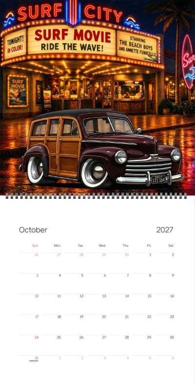 2027 Woodie Neon Calendar 121164-CA