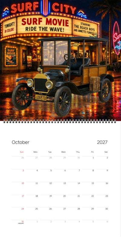 2027 Woodie Neon Calendar 126970-CA