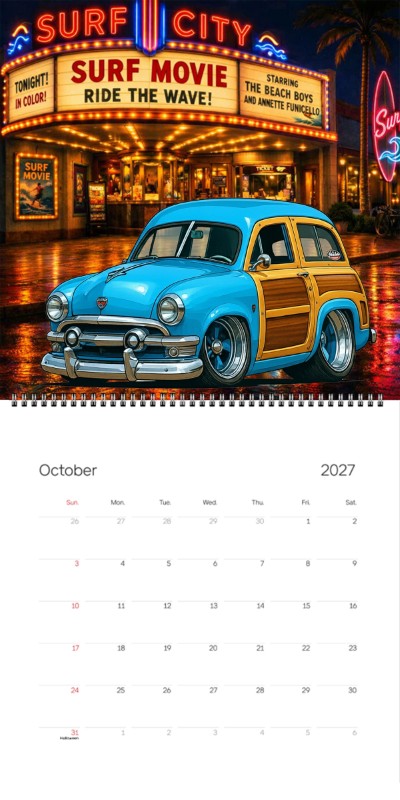 2027 Woodie Neon Calendar 153BPQ-CA
