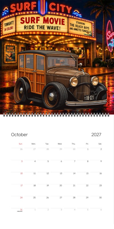 2027 Woodie Neon Calendar 18121-UT