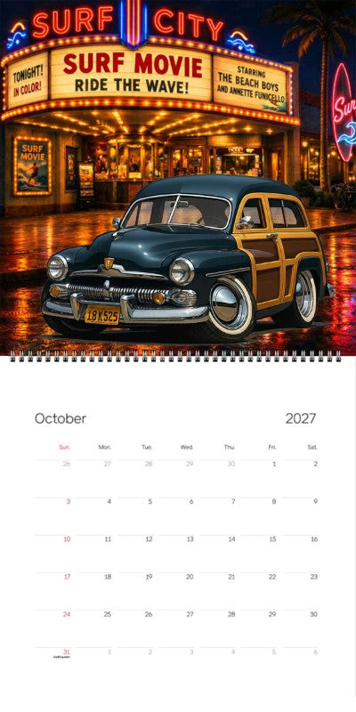 2027 Woodie Neon Calendar 18K525-CA