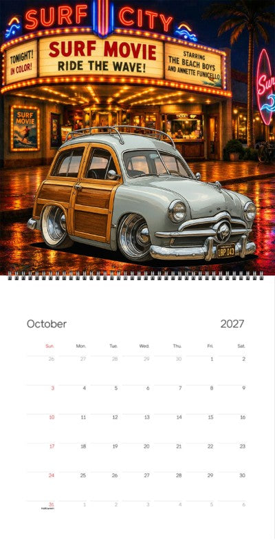 2027 Woodie Neon Calendar 1BP043-CA