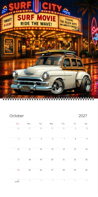 2027 Woodie Neon Calendar 1K71963-CA