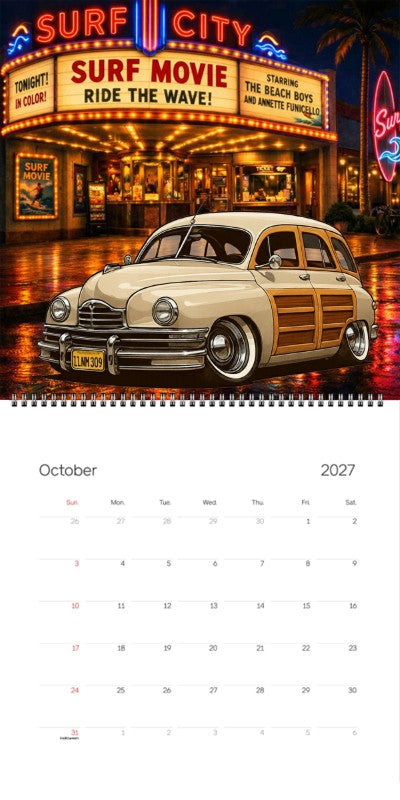 2027 Woodie Neon Calendar 1LNM309-CA