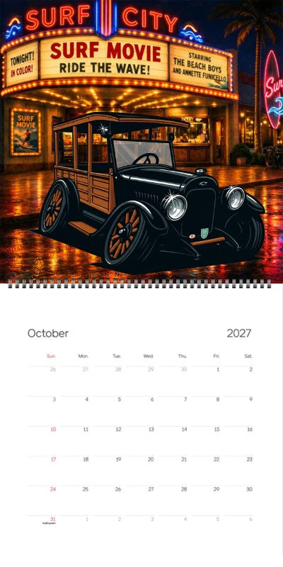 2027 Woodie Neon Calendar 200001-XX