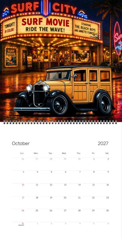 2027 Woodie Neon Calendar 200002-XX