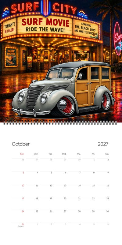 2027 Woodie Neon Calendar 200003-XX