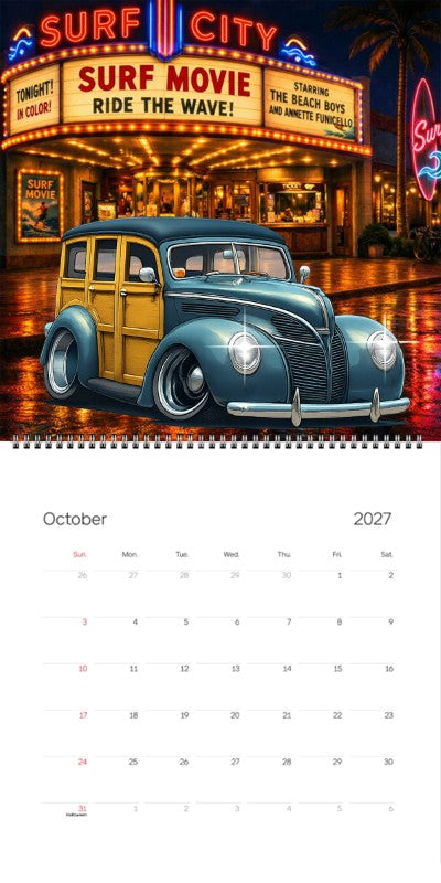 2027 Woodie Neon Calendar 200004-XX