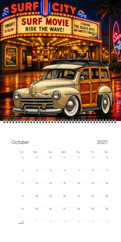 2027 Woodie Neon Calendar 200008-XX