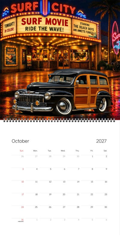 2027 Woodie Neon Calendar 200009-XX
