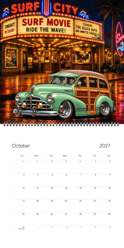 2027 Woodie Neon Calendar 200010-XX