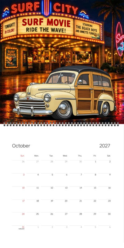 2027 Woodie Neon Calendar 200011-XX