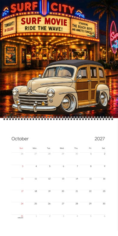2027 Woodie Neon Calendar 200013-XX