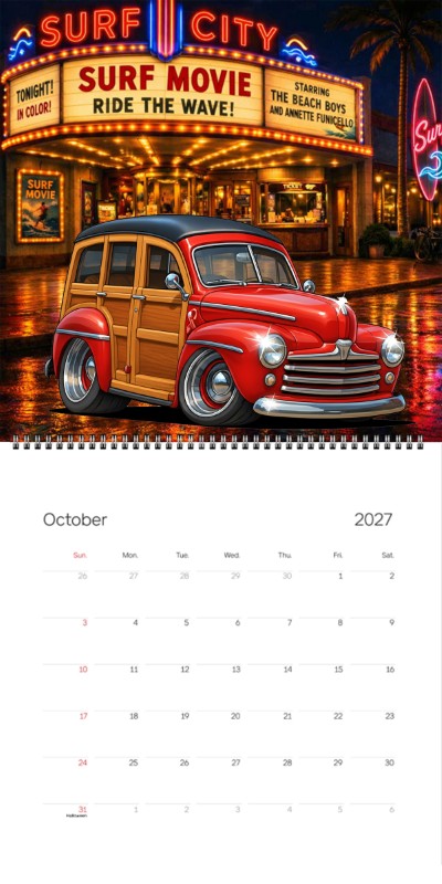 2027 Woodie Neon Calendar 200014-XX